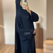 Khimar fente en jersey premium - Plusieurs coloris