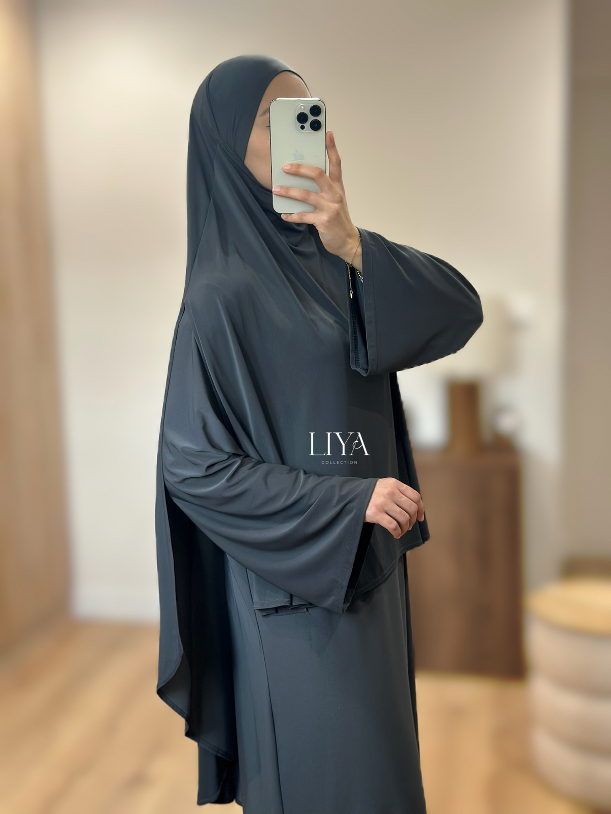 Khimar fente en jersey premium - Plusieurs coloris