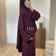 Khimar fente en jersey premium - Plusieurs coloris