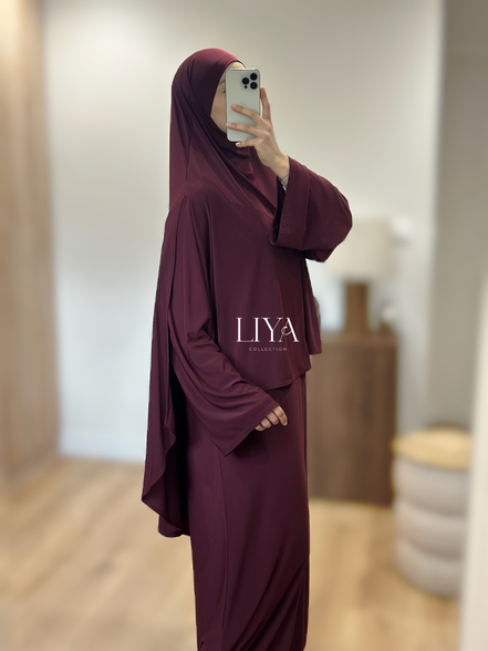 Khimar fente en jersey premium - Plusieurs coloris