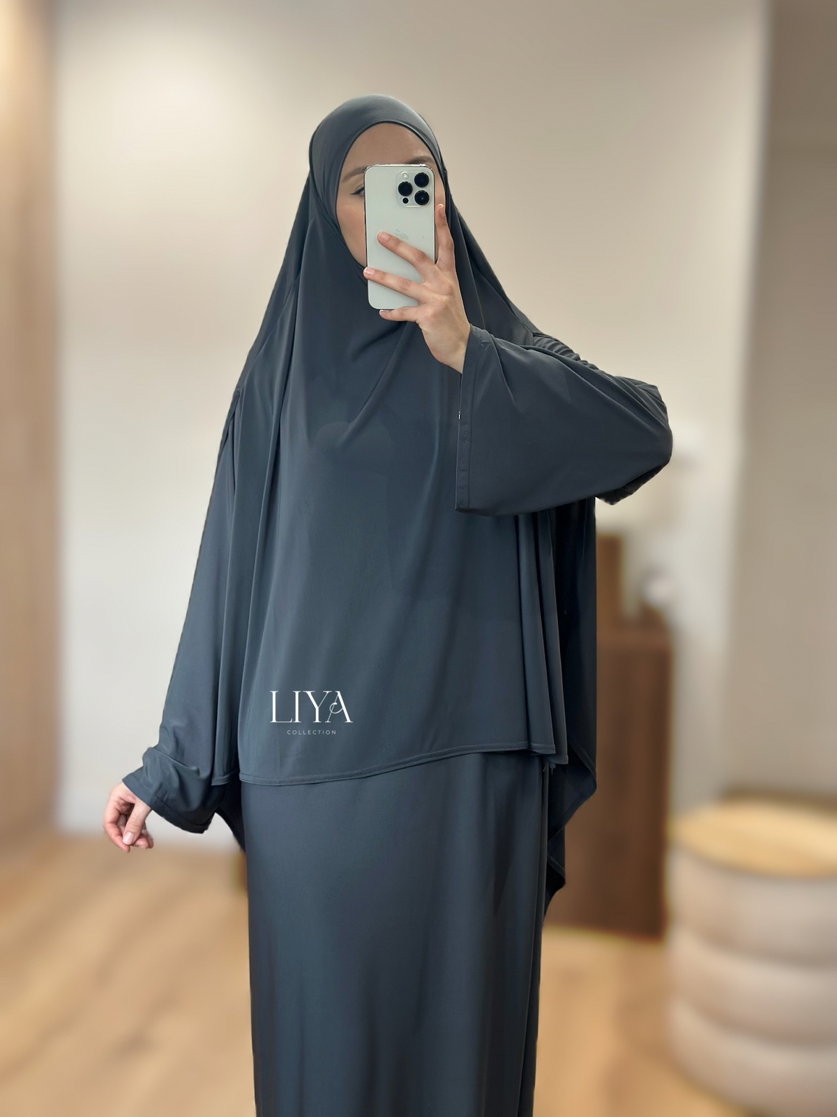 Khimar fente en jersey premium - Plusieurs coloris
