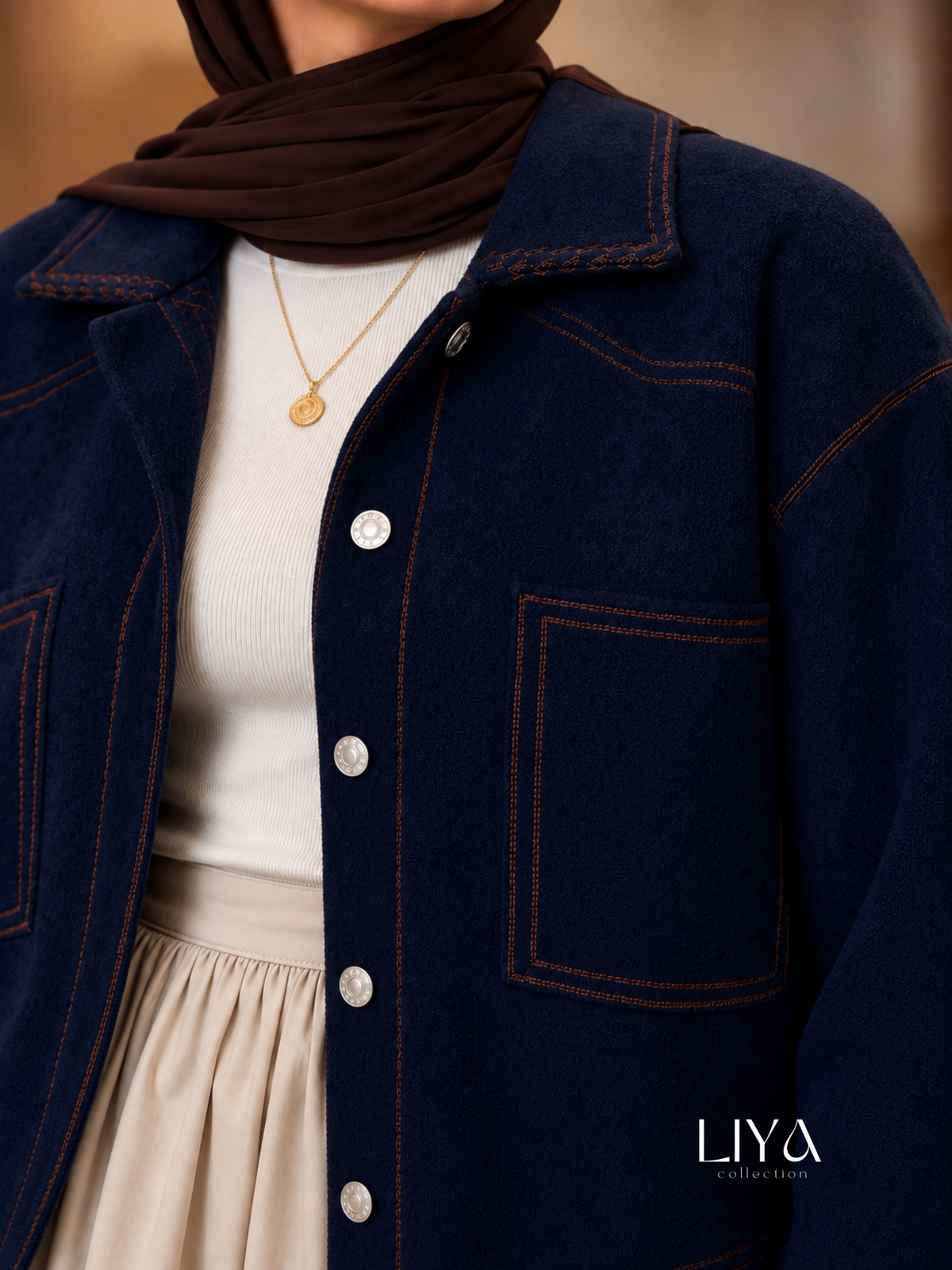 Veste polaire - Style jean brut