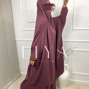 Jilbab en soie de medine - Deux pièces avec jupe / Plusieurs coloris