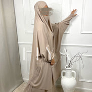 Jilbab en soie de medine - Deux pièces avec jupe / Plusieurs coloris