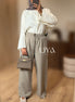 Pantalon large - Taupe