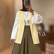 Blazer manche courte oversized - Jaune
