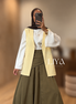 Blazer manche courte oversized - Jaune