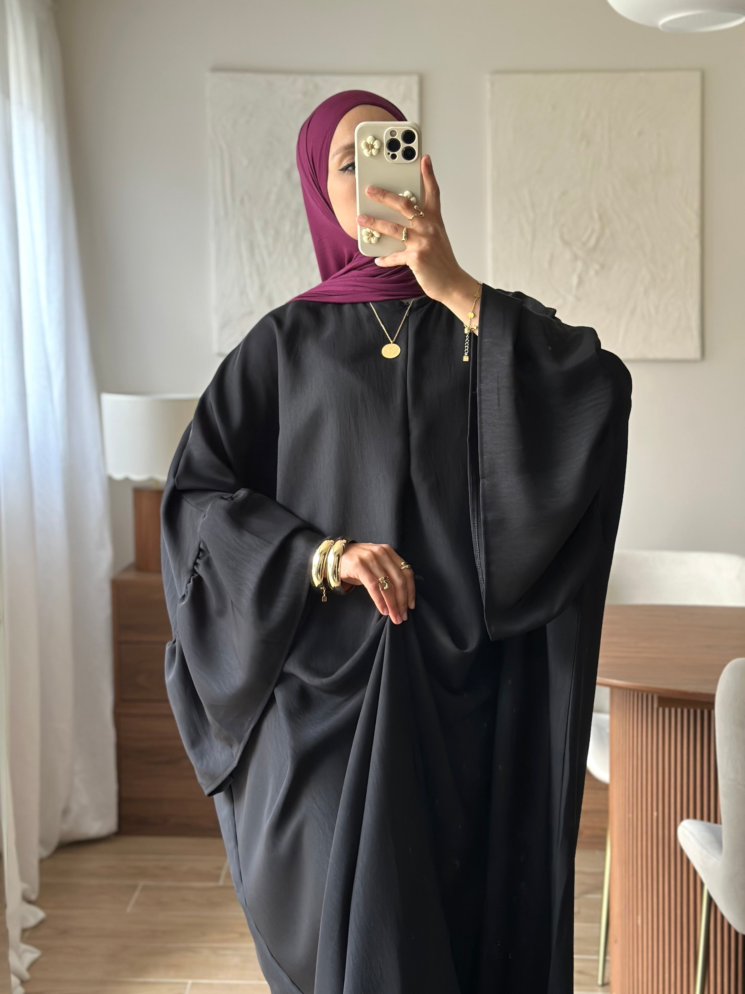 Abaya à zip 