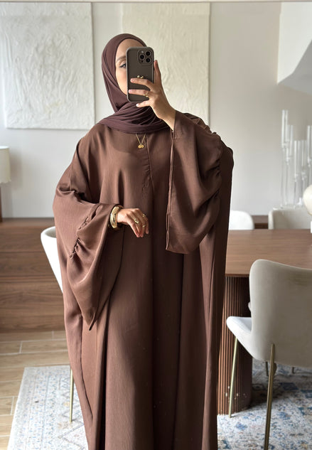 Abaya à zip "Maïssa" - Plusieurs coloris (Option allaitement)