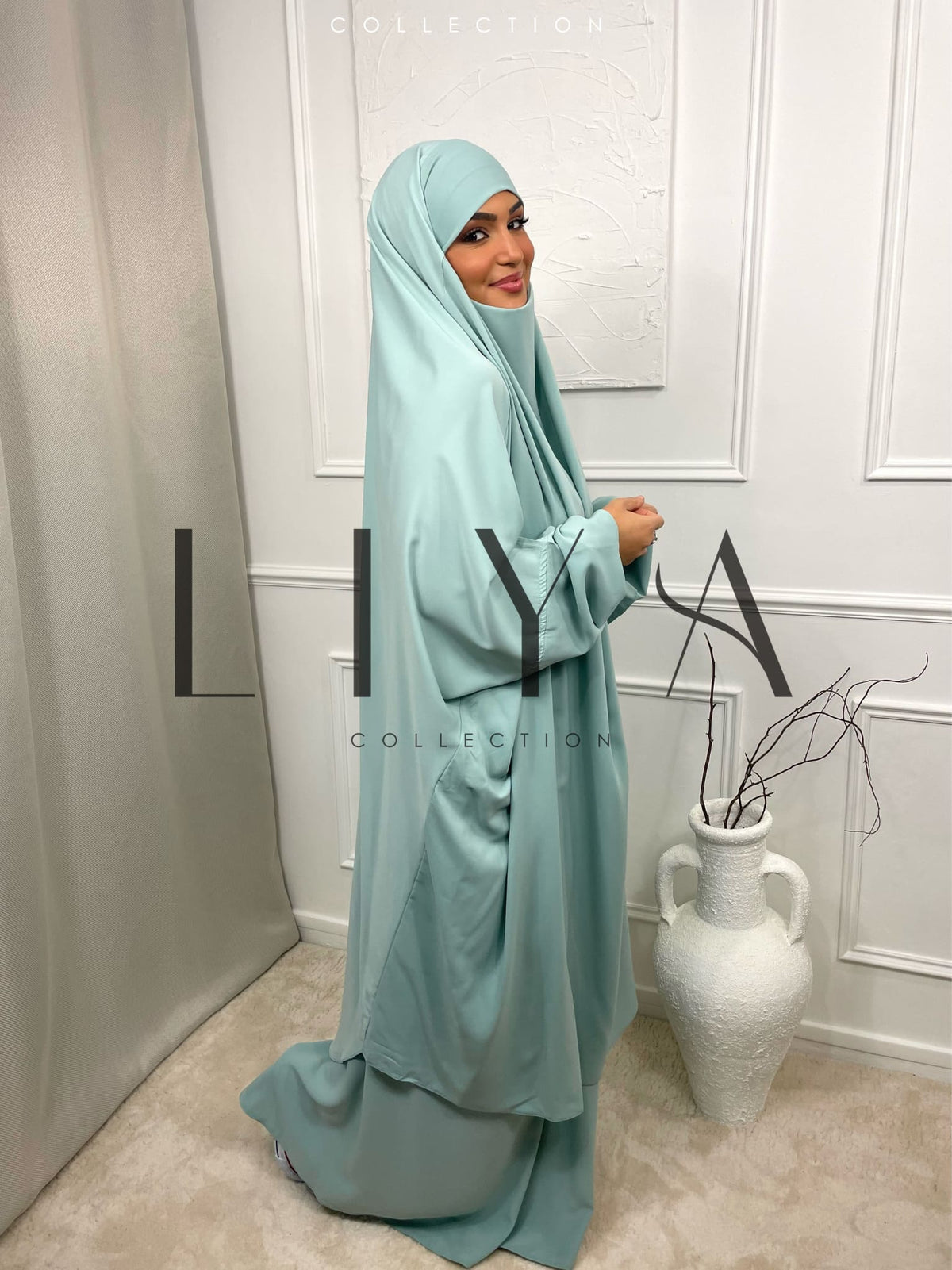 Jilbab en soie de medine - Deux pièces avec jupe / Plusieurs coloris