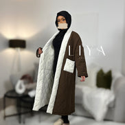Manteau molletonné - Chocolat