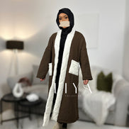 Manteau molletonné - Chocolat