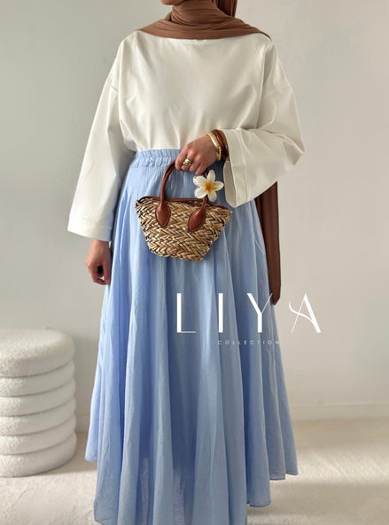 Jupe asymétrique "Bella" - Bleu