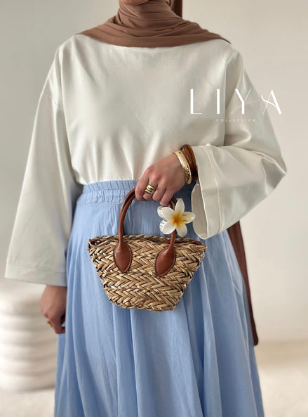 Jupe asymétrique "Bella" - Bleu