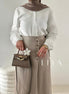 Jupe tailleur en effet lin - Plusieurs coloris