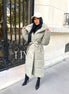 Long padded jacket with belt - Several colours