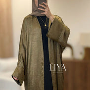 Kimono en effet SATIN - Olive
