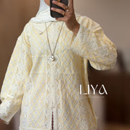 Gilet à crochet - Jaune