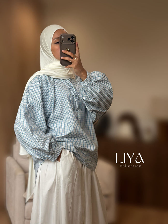 Chemise vichy - Bleu
