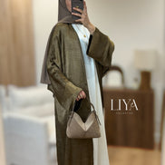 Kimono en effet SATIN - Olive