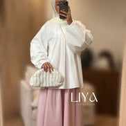 Baumwollhemd, bauschig geschnitten - Oversized / Weiß