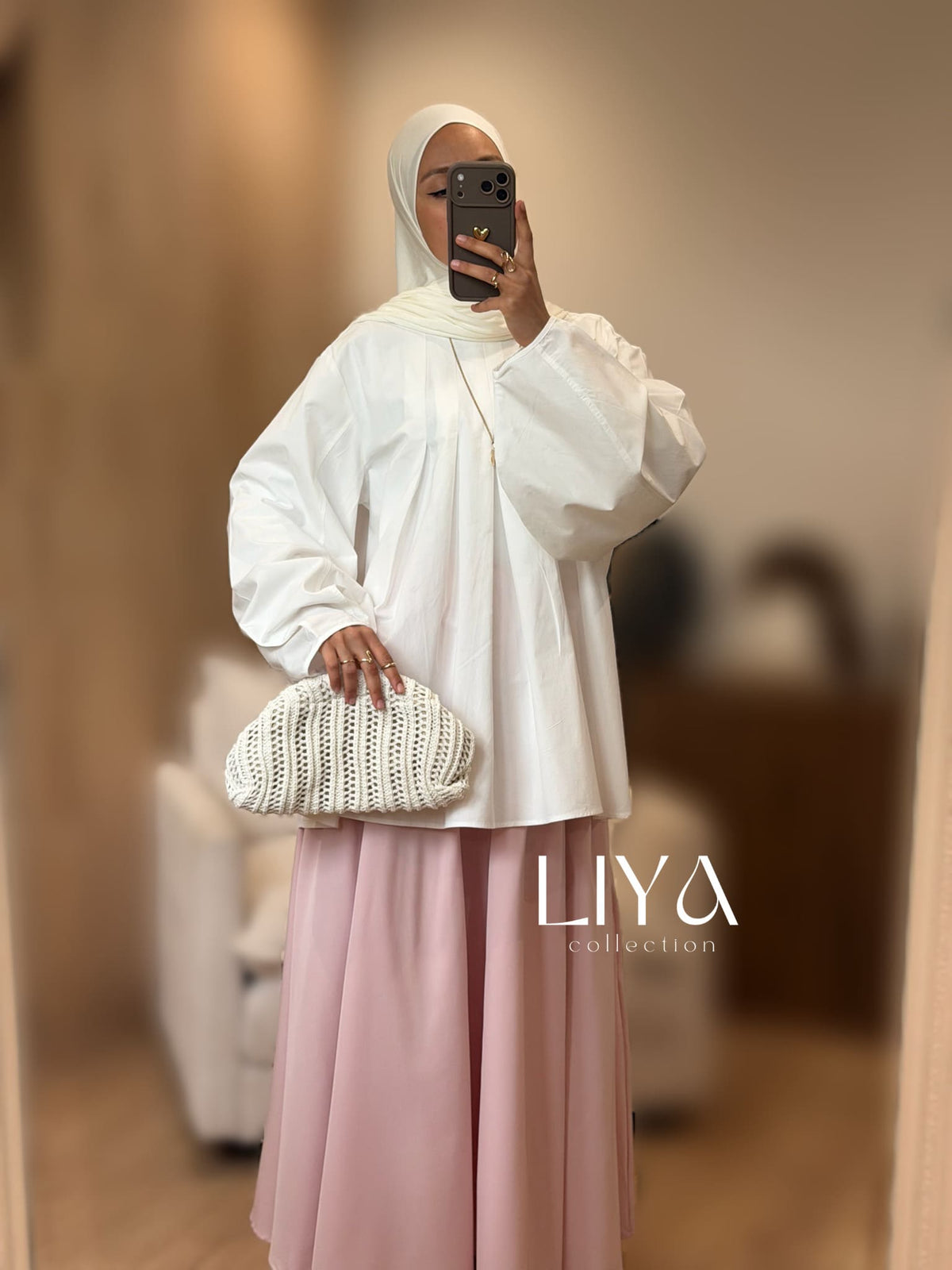 Baumwollhemd, bauschig geschnitten - Oversized / Weiß