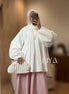 Baumwollhemd, bauschig geschnitten - Oversized / Weiß