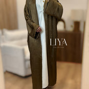 Kimono en effet SATIN - Olive