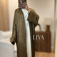 Kimono en effet SATIN - Olive