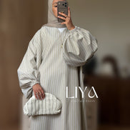Robe bouffante à rayure