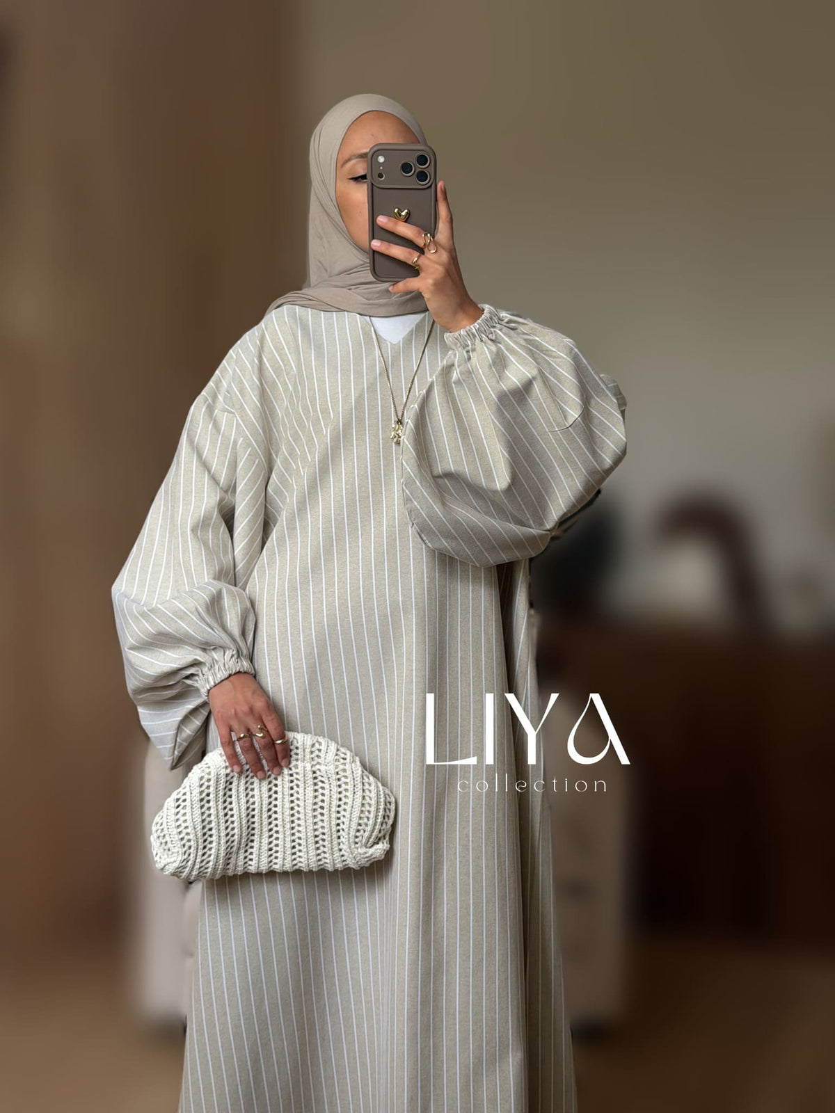 Robe bouffante à rayure