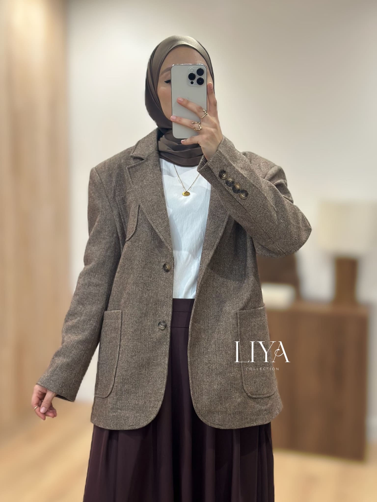 Veste blazer à carreaux oversized