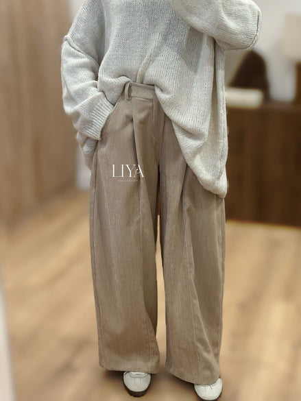 Pantalon oversized en velours