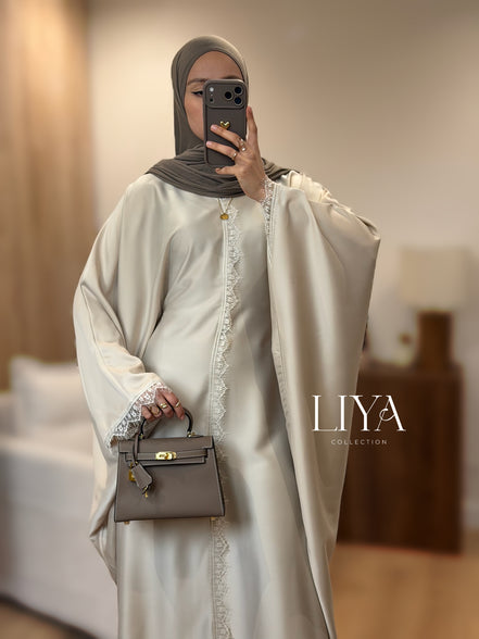 Abaya papillon en dentelle - Plusieurs coloris