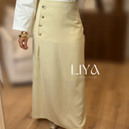 Jupe tailleur en effet lin - Plusieurs coloris