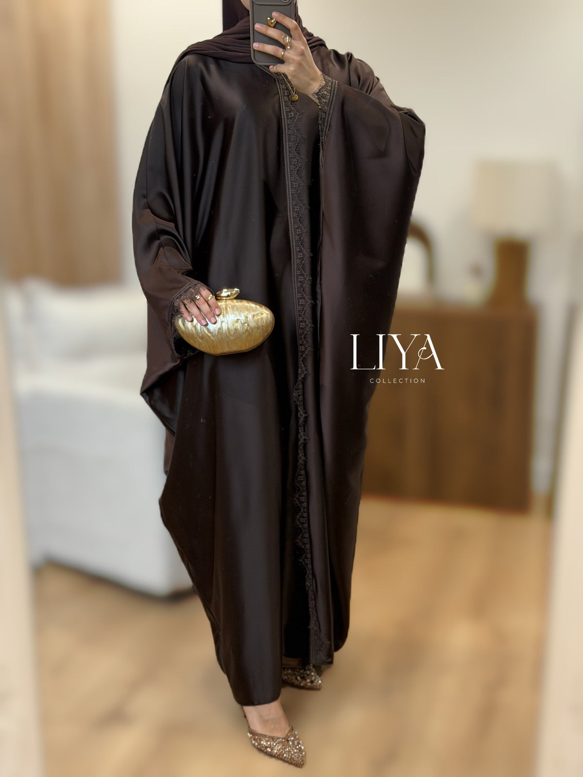 Abaya papillon en dentelle - Plusieurs coloris