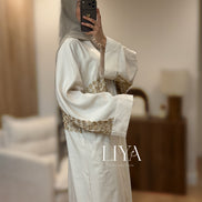 Kimono en effet lin - Or