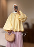 Chemise bouffante à bouton - Oversized / Jaune