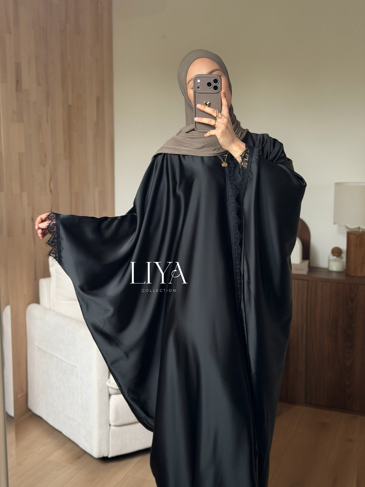 Abaya papillon en dentelle - Plusieurs coloris