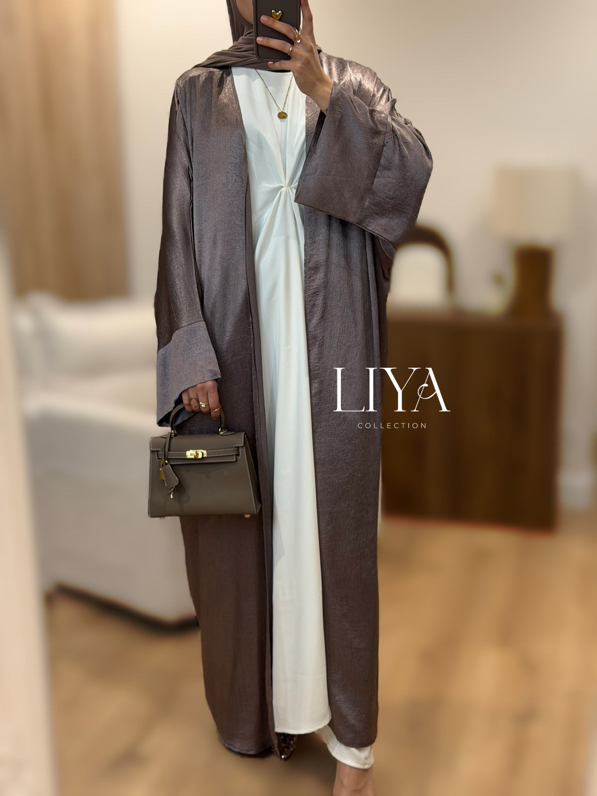 Kimono en effet SATIN - Rose gold