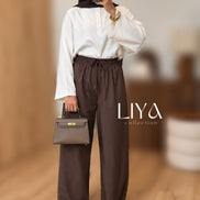 Pantalon large - Chocolat