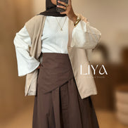 Blazer manche courte oversized - BEIGE