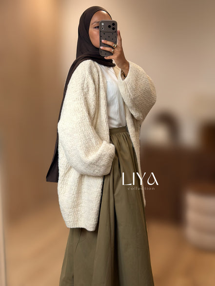 Gilet oversized avec ceinture