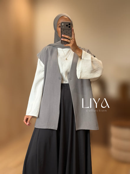 Blazer manche courte oversized - NOIR