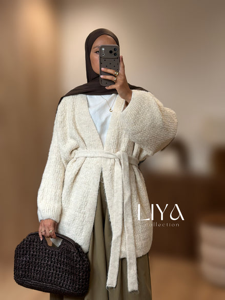 Gilet oversized avec ceinture