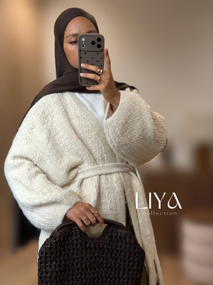Gilet oversized avec ceinture