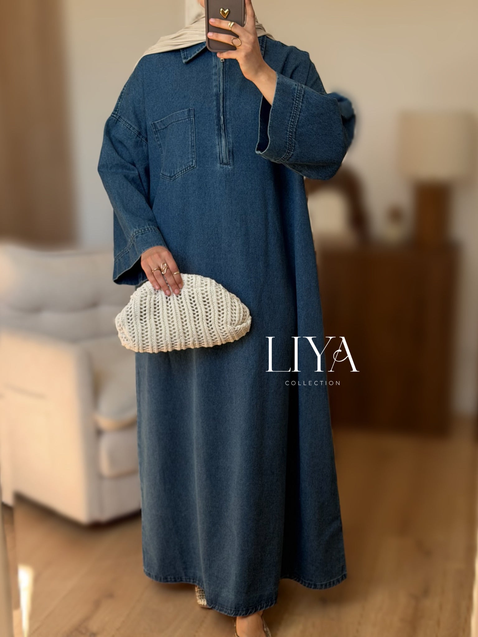 Robe en DENIM - 100% coton