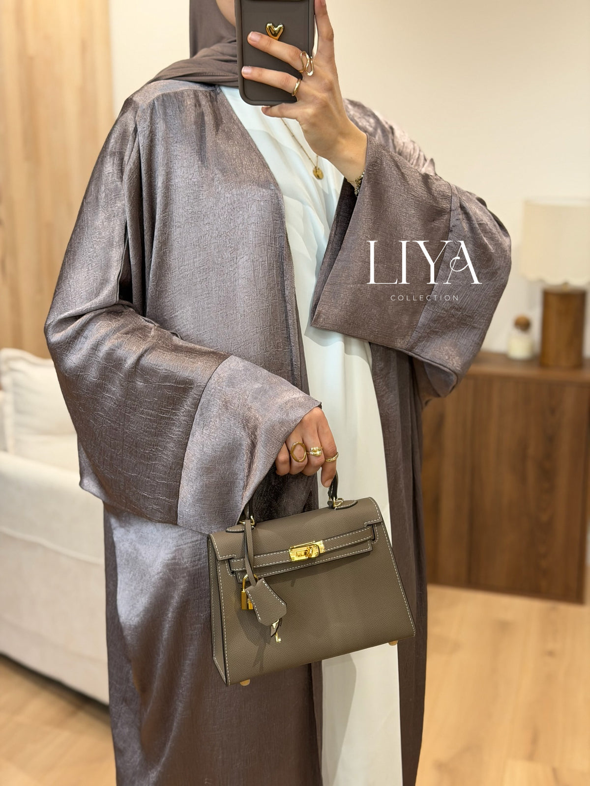 Kimono en effet SATIN - Rose gold
