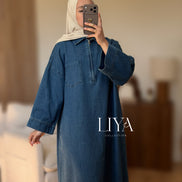 Robe en DENIM - 100% coton