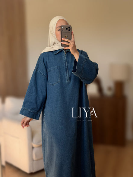 Robe en DENIM - 100% coton
